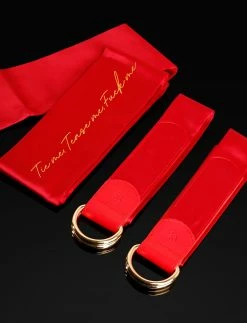 Honey Birdette Bondage Kit Deluxe Red Satin - Tie Me, Tease Me... -Hot Sale Honey Birdette Store 4.HB Red Tie Me Tease Me3