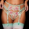 Honey Birdette Amelie Mint Garter Belt