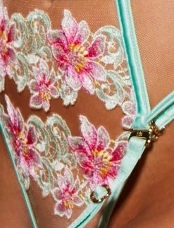 Honey Birdette Amelie Mint Garter Belt -Hot Sale Honey Birdette Store Amelie Thong Suspender SideZOOMcopy