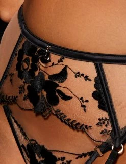 Honey Birdette AU Belle 3 Piece Set -Hot Sale Honey Birdette Store Belle Brief Suspender SideZOOMcopy