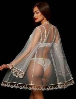 Honey Birdette Daisy Sheer Robe -Hot Sale Honey Birdette Store Daisy Robe Bra Brief Back