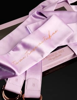 Honey Birdette Bondage Kit Lilac Deluxe Satin - Tie Me, Tease Me... -Hot Sale Honey Birdette Store HB 2021 Lilac Restraints3