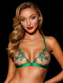 Honey Birdette Laura Emerald Bralette