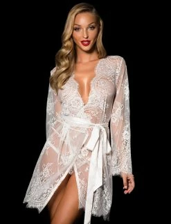 Honey Birdette Love Lace Ivory Robe