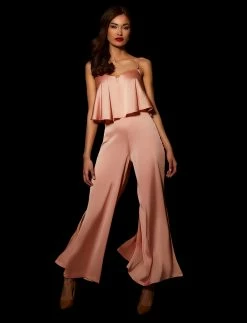 Honey Birdette Melissa Blush Loungewear Cami -Hot Sale Honey Birdette Store Melissa Cami Pant Front1copy