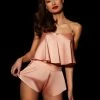 Honey Birdette AU Melissa Blush Loungewear Cami & Shorts Set -Hot Sale Honey Birdette Store Melissa Cami Short Frontcopy2