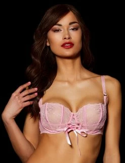Honey Birdette Rebecca Sweet Pink 3 Piece Bra Set -Hot Sale Honey Birdette Store Rebecca Bra Front2copy2