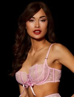 Honey Birdette Rebecca Sweet Pink Bra & Bottom Set -Hot Sale Honey Birdette Store Rebecca Bra Sidecopy3