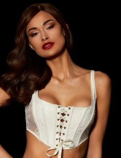 Honey Birdette AU Rebecca Ivory 3 Piece Corset Set -Hot Sale Honey Birdette Store Rebecca Corset Front2copy2
