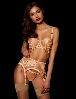 Honey Birdette Shannon Garter Belt -Hot Sale Honey Birdette Store Shannon Bra Thong Suspender Frontcopy2