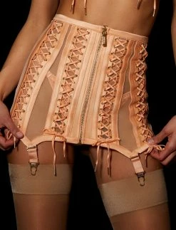 Honey Birdette AU Shannon Waspie 3 Piece Set -Hot Sale Honey Birdette Store Shannon Thong Waspie Frontcopy2