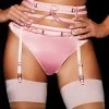 Honey Birdette Shibari Pink Garter Belt